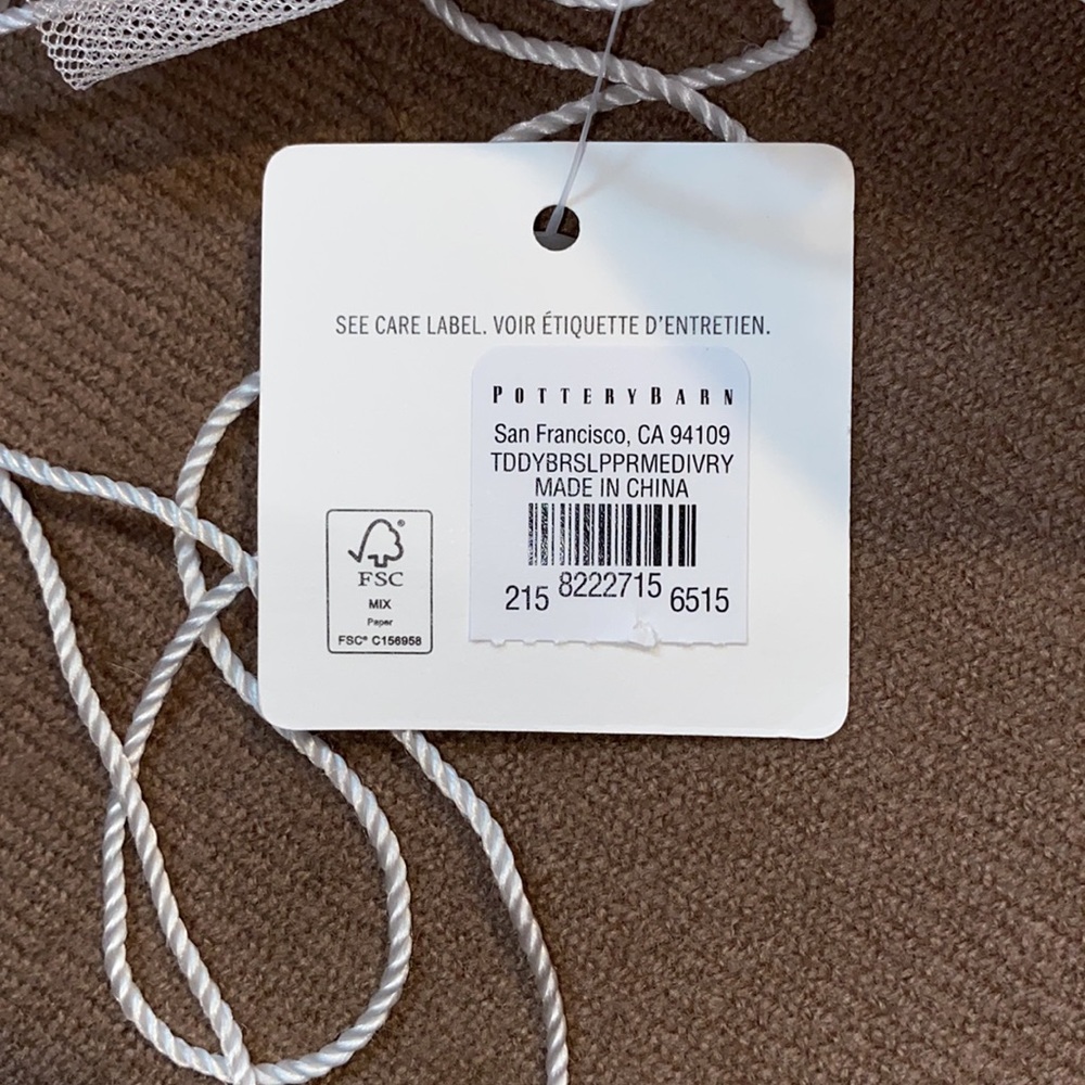🔥Pottery Barn - Teddy Bear Slippers - Picture 4 of 4
